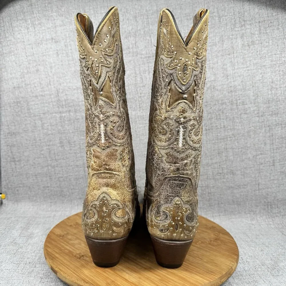 Johnny Ringo Cowboy Boots Womens 10.5 B Sagrada Western Leather - Picture 4 of 12